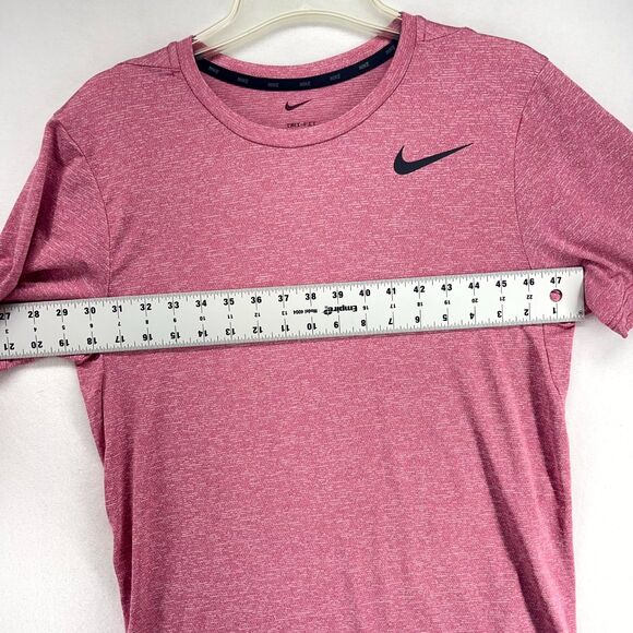 Nike Dri-Fit Athletic Shirt Red Breathable Fabric with Black‎ trim Mens Size S - Picture 10 of 11